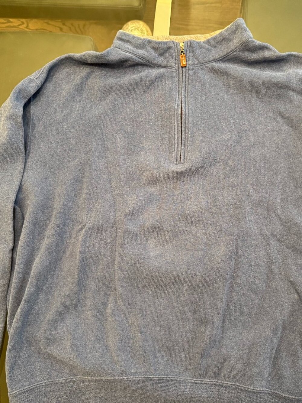 Peter Millar 1/4 Zip Gray Pullover Sweatshirt (Size L)